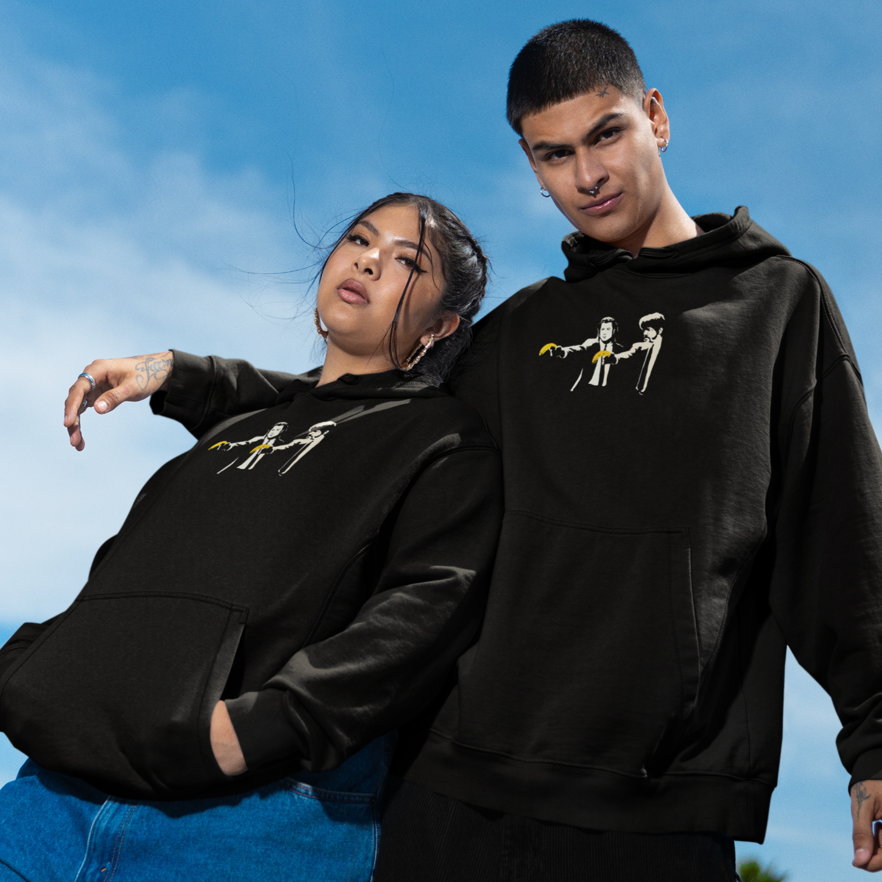 The Luckiest Duo Pulp Fiction  - Hooded Sweatshirt