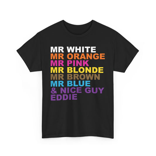 Reservoir dogs Mr. Orange Pink Brown Blue and Nice Guy Eddie - T-Shirts