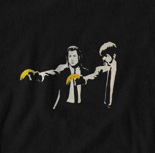 The Luckiest Duo Pulp Fiction Bansky Banana - T-Shirt