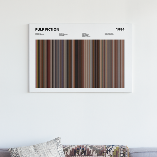 Pulp Fiction Movie Barcode - Canvas