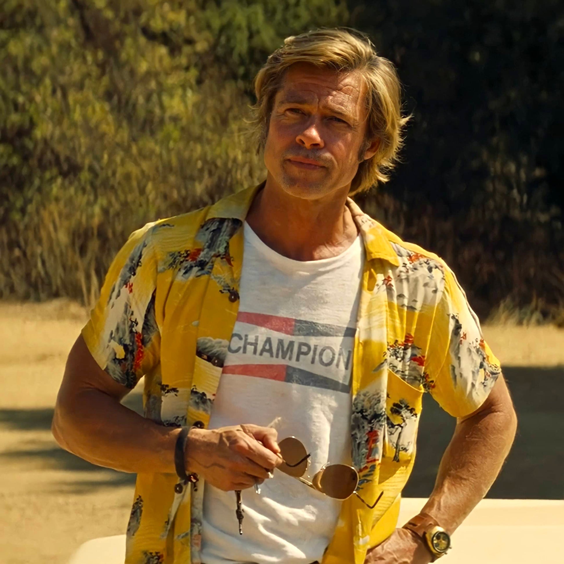 Upgrade your casual wardrobe with our exclusive Cliff Booth Champion t-shirt, perfect for fans of 'Once Upon a Time in Hollywood' and the legendary character played by Brad Pitt